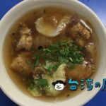 【阿川紅燒土魠魚焿】サクサク鰆のフライと甘酸っぱいとろみスープのハーモニーが最高！