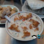 【美珍豆漿早餐店】民権西路駅近くの廟と一体になった朝ごはん屋さん